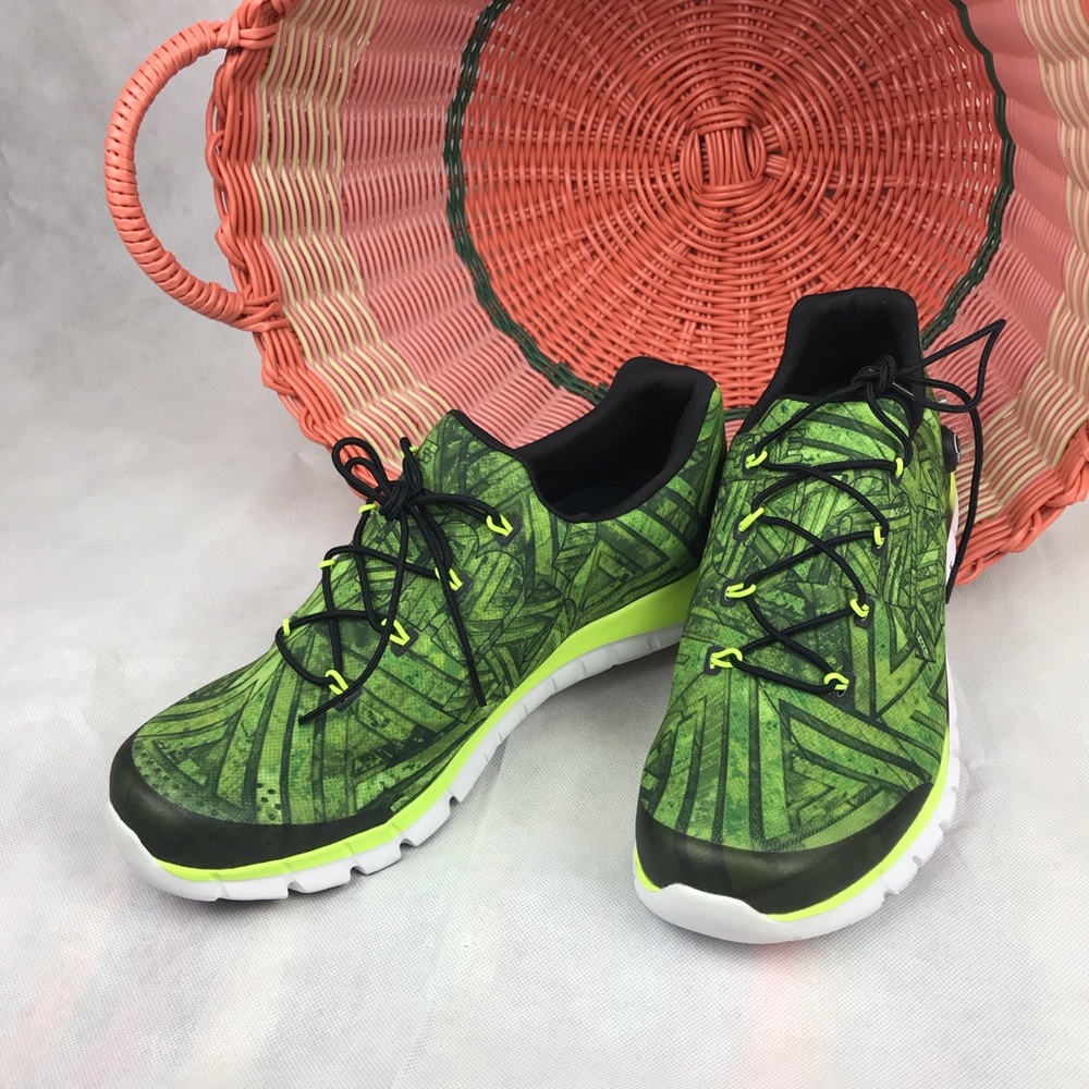 Reebok ZPump Fusion Green Geo Running v66708